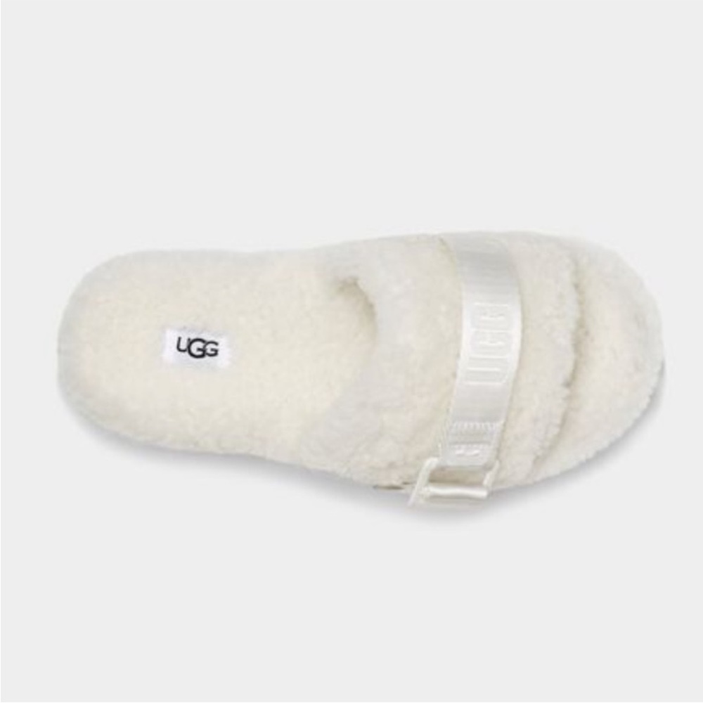 Ugg Fluffita Platform White Slides - image 4